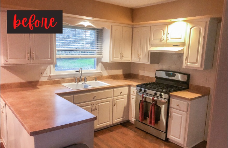 Modern kitchen renovation before